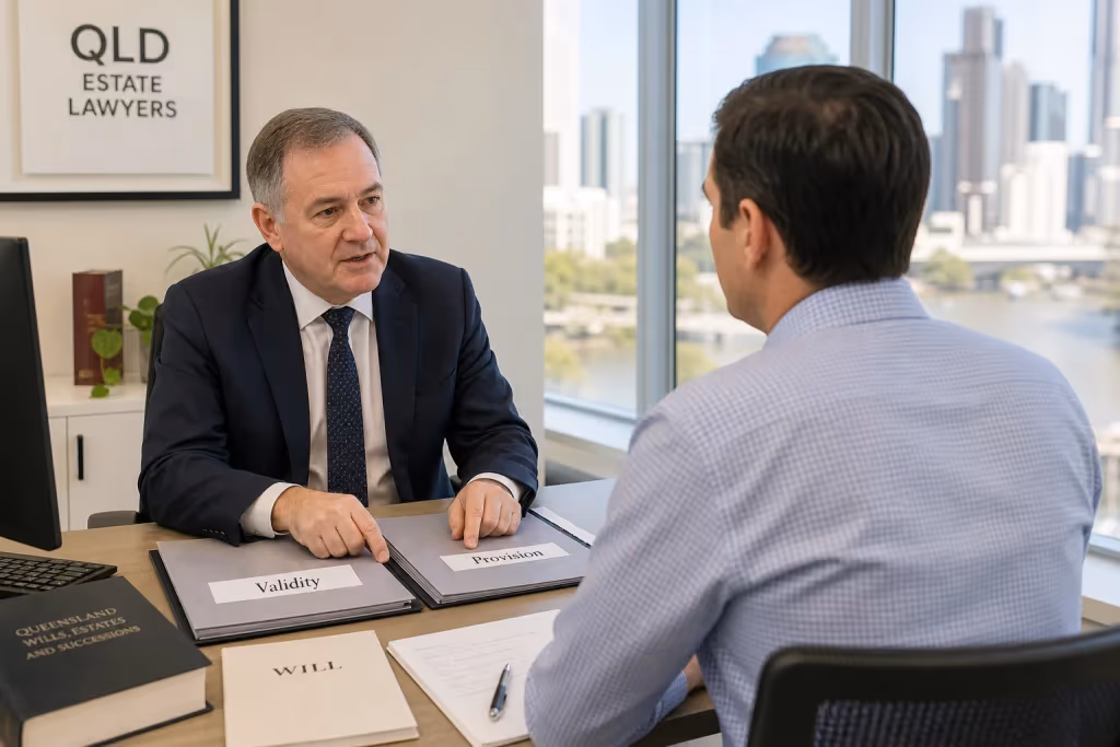 Lawyer explains two different will dispute pathways to a client
